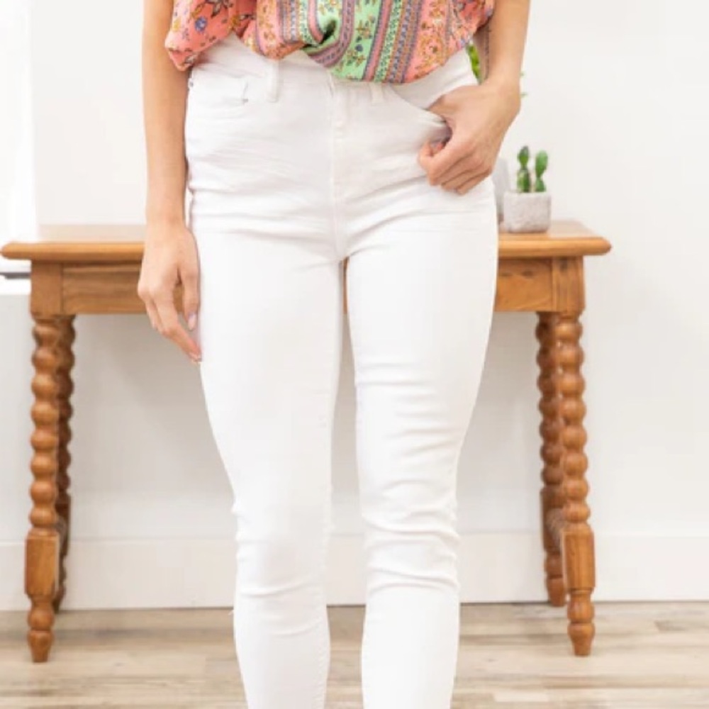 High Rise White Skinny Jeans By Judy Blue